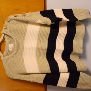 brand new!Poof apparel striped sweater size large
